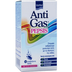 InterMed AntiGas Pepsis Πεπτικό Βοήθημα 14 Αναβράζοντα Δισκία