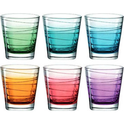 Leonardo Σετ Ποτήρια Ουίσκι Γυάλινα Rainbow Event 250ml 6τμχ 026844L