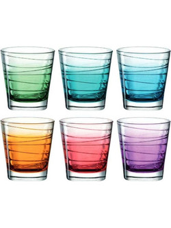 Leonardo Σετ Ποτήρια Ουίσκι Γυάλινα Rainbow Event 250ml 6τμχ 026844L