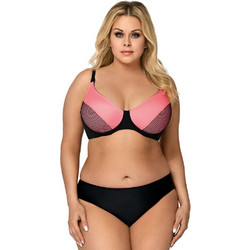Lorin Bikini Set με Ενίσχυση Ψηλόμεσο Μαύρο Φούξια L-3066