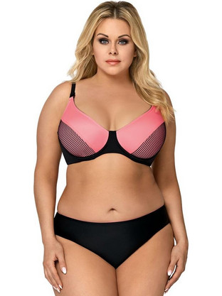Lorin Bikini Set με Ενίσχυση Ψηλόμεσο Μαύρο Φούξια L-3066