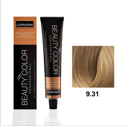 Lorvenn Beauty Color 9.31 Ξανθό Πολύ Ανοιχτό Μπεζ Μόνιμη Βαφή Μαλλιών 70ml