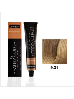 Lorvenn Beauty Color 9.31 Ξανθό Πολύ Ανοιχτό Μπεζ Μόνιμη Βαφή Μαλλιών 70ml