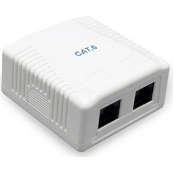 CABLEXPERT CAT6 UTP 2-PORT SURFACE MOUNT BOX