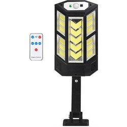 Solar Ηλιακό Φωτιστικό LED Δρόμου Αδιάβροχο IP165 2000W με Αισθητήρα Κίνησης και Τηλεχειριστήριο - Aria Trade