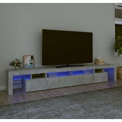 vidaXL Έπιπλο Τηλεόρασης Ξύλινο Γκρι με Φωτισμό Led Μ260xΠ36.5xΥ40cm 3152781