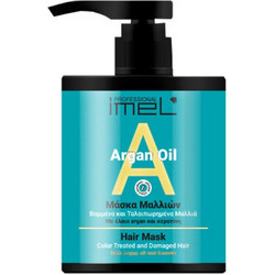 Imel Argan Oil & Keratin Μάσκα Μαλλιών Κερατίνης για Βαμμένα Ξηρά & Ταλαιπωρημένα Μαλλιά 500ml