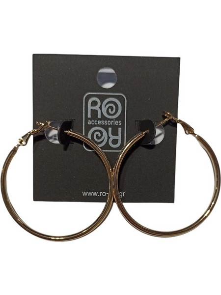 RO Accessories Γυναικεία Σκουλαρίκια Κρίκοι Χρυσά E1G/40