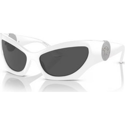 Versace VE4450 314/87 Γυναικεία Γυαλιά Ηλίου Μάσκα Κοκάλινα Λευκά με Μαύρο Polarized Φακό