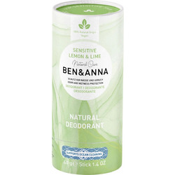 Ben & Anna Lemon Lime Φυσικό Γυναικείο Αποσμητικό Stick Χωρίς Αλουμίνιο 40gr