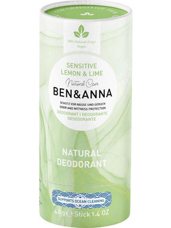 Ben & Anna Lemon Lime Φυσικό Γυναικείο Αποσμητικό Stick Χωρίς Αλουμίνιο 40gr