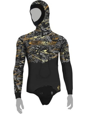 Epsealon Fusion Skin Σακάκι Κατάδυσης Ξυρισμένο Neoprene με Επιστήθιο για Ψαροντούφεκο 5mm