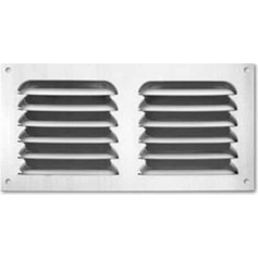 Σχάρα Εξαερισμού Inofix 1251-1G Αλουμινίου Inox 10x20cm