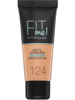 Maybelline Fit Me Matte & Poreless 124 Soft Sand Liquid Foundation 30ml
