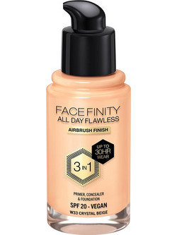 Max Factor Face Finity All Day Flawless Liquid Make Up SPF20 W33 30ml