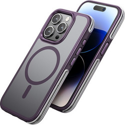 Hoco Flexible Airbag Anti-Fall Series MagSafe Back Cover Purple (iPhone 15 Pro)