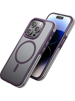 Hoco Flexible Airbag Anti-Fall Series MagSafe Back Cover Purple (iPhone 15 Pro)