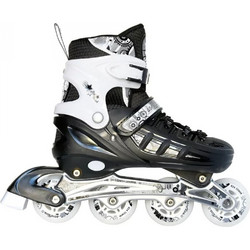 Αθλοπαιδιά Inline Αυξομειούμενα Rollers Μαύρα Λευκά 3K 2.10305