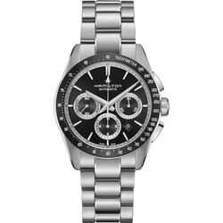 Hamilton Jazzmaster Ανδρικό Ρολόι Χρονογράφος Αυτόματο με Ασημί Μεταλλικό Μπρασελέ H36606130
