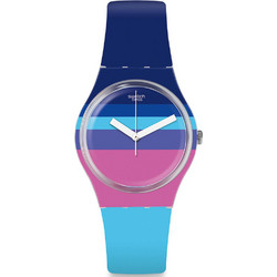 Swatch Azul'Heure Γυναικείο Ρολόι με Πολύχρωμο Καουτσούκ Λουράκι GE260