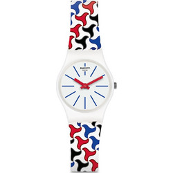 Swatch Γυναικείο Ρολόι με Πολύχρωμο Καουτσούκ Λουράκι LW156