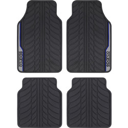 ΠΑΤΑΚΙΑ ΛΑΣΤΙΧΟ ΜΑΥΡΟ-ΜΠΛΕ ΓΡΑΜΜΗ SPARCO - 4 ΤΕΜ