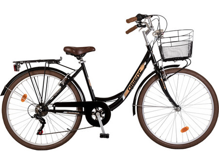 Orient Bikes City Classic Γυναικείο Ποδήλατο Πόλης 26" με 6 Ταχύτητες Μαύρο