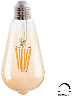 ΛΑΜΠΤΗΡΑΣ HM4188.02 LED FILAMENT 8W E27 DIMMABLE 3000K GOLD