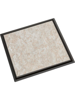 Σχάρα Ντους Ανοξείδωτη Δαπέδου 10x10cm Inox Μαύρο Tema Elit 93510-Ν για Eπικάλυψη με Πλακάκι