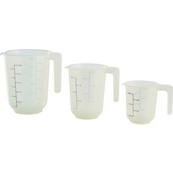 Σετ 3 πλαστικοί δοσομετρητές 250-500-1000 ml Day 10822 Sand