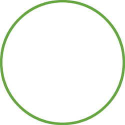 AMILA Χούλα-Χουπ 60cm - Φ18mm - 120gr, Πράσινο (48013)