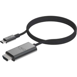 Linq Καλώδιο Braided HDMI Male to USB-C Male 2m Black