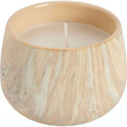 Αρωματικό Κερί Corfu AH-AX73163 Φ9x6,5cm Beige Andrea House Κεραμικό