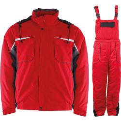 KASTOR WINTER RED COTTON Σετ εργασίας παντελόνι και σαλοπετα 100% βαμβάκι υδρόφοβο