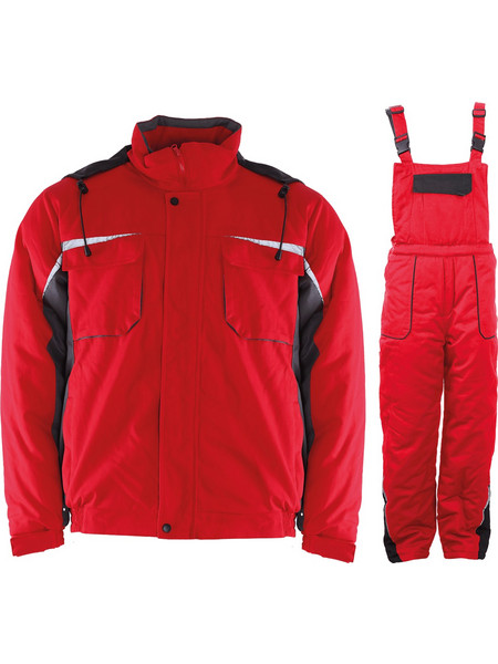 KASTOR WINTER RED COTTON Σετ εργασίας παντελόνι και σαλοπετα 100% βαμβάκι υδρόφοβο
