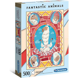 Puzzle Clementoni Fantastic Animals Collection Llamaste 500 Κομμάτια