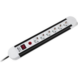 Rebel DM-3069-5B Πολύπριζο 6 θέσεων 5m με διακόπτη