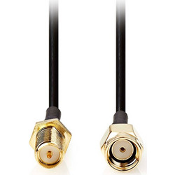 NEDIS CSGL02210BK50 Καλώδιο SMA αρσ. - SMA θηλ, με επίχρυσα βύσματα, 5.00m