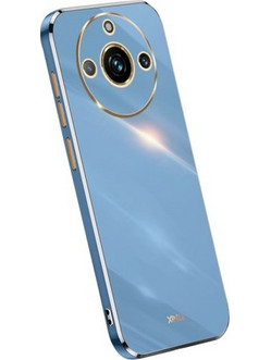 XINLI Θήκη Σιλικόνης TPU Electroplated Gold Edge για Realme 11 Pro 5G / 11 Pro+ 5G - Μπλε