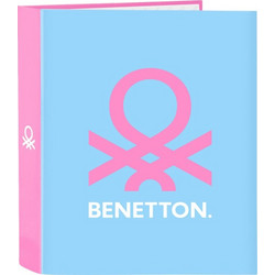 Φάκελος δακτυλίου Benetton Spring Ροζ Sky μπλε A4 27 x 33 x 6 cm