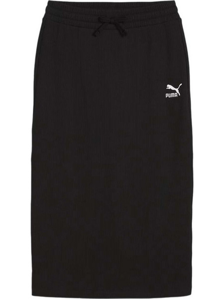 Puma Μίνι Φούστα Υφασμάτινη Ψηλόμεση Pencil Μαύρη 624265-01