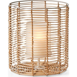 Φανάρι Cane S 225007 22,8x25,4cm Natural Philippi Ατσάλι,Bamboo