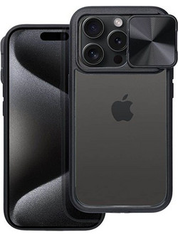 Θήκη OEM Slider για Apple iPhone 15 Pro Back Cover Black/Transparent