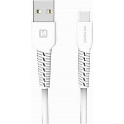 Swissten Καλώδιο USB-C to USB-C 1m Λευκό 71505531