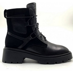 Versace 19V69 Γυναικεία Αρβυλάκια Δερμάτινα Μαύρα με Χοντρό Χαμηλό Τακούνι AMSR319-0513