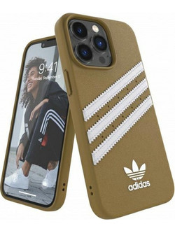 Adidas OR Molded Case PU for iPhone 13 Pro / iPhone 13 - Beige and Gold