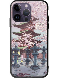 Θήκη Ukiyo-e - Cherry Blossom iPhone 15 Pro Groove TPU (Tempered Glass και TPU)