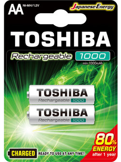 Toshiba Rechargeable AA 1000mAh 2τμχ