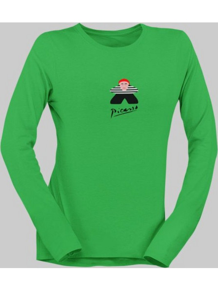 Picasso Meeple μακρυμάνικο W T-shirt - KELLY GREEN