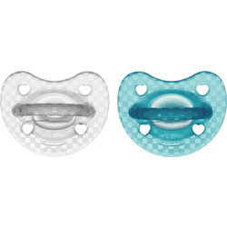 Chicco PhysioForma Ανατομικές Ορθοδοντικές Πιπίλες Σιλικόνης 16-36m Soft Luxe Grey Green 2τμχ